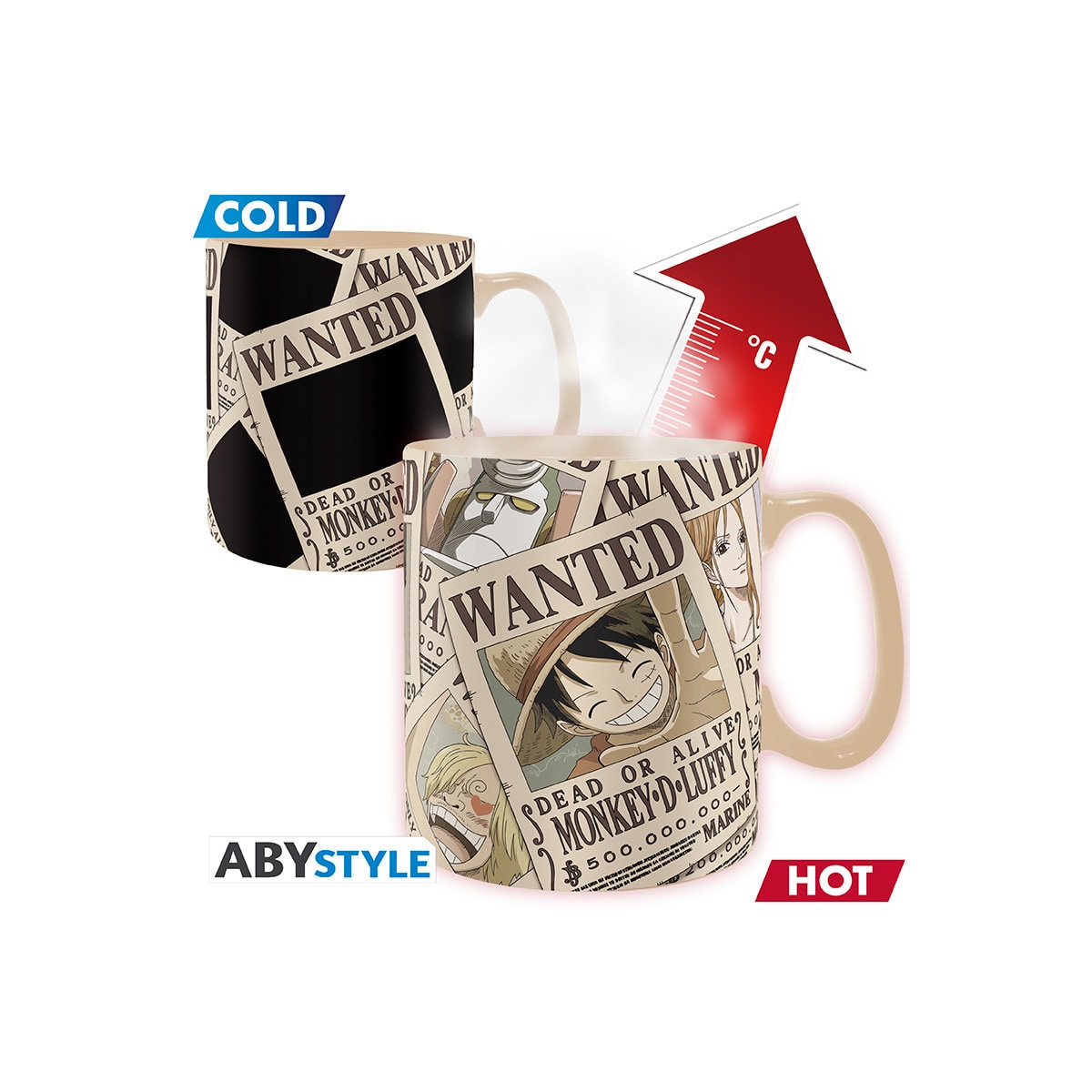 ABYstyle One Piece Wanted Heat Change Mug
