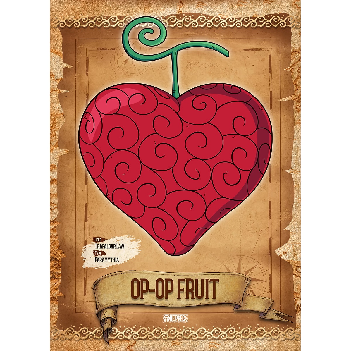 Displate One Piece OP-OP Fruit Metal Poster