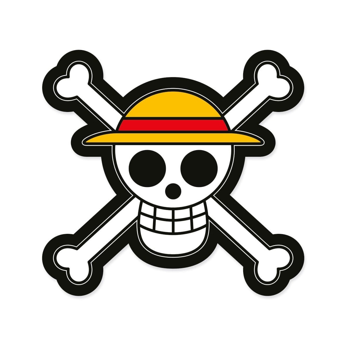 One Piece Straw Hat Jolly Roger Throw Pillow