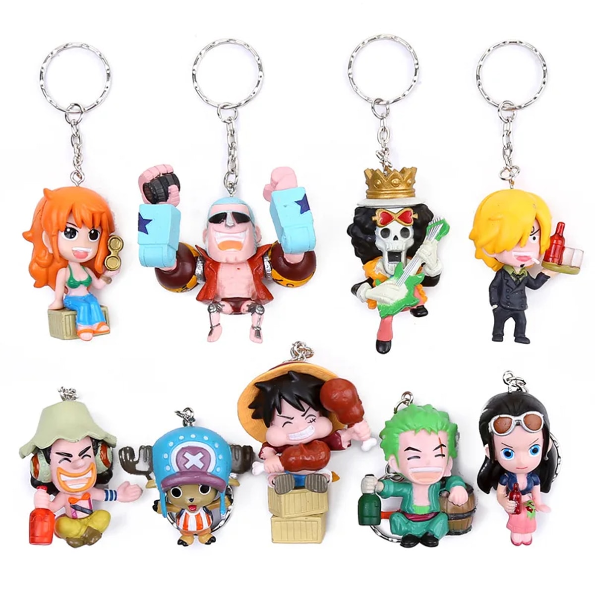 Straw Hat Crew Keychain Set
